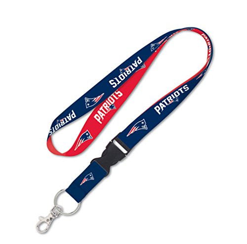 NFL New England Patriots Lanyard with Detachable Buckle, 1-Inch