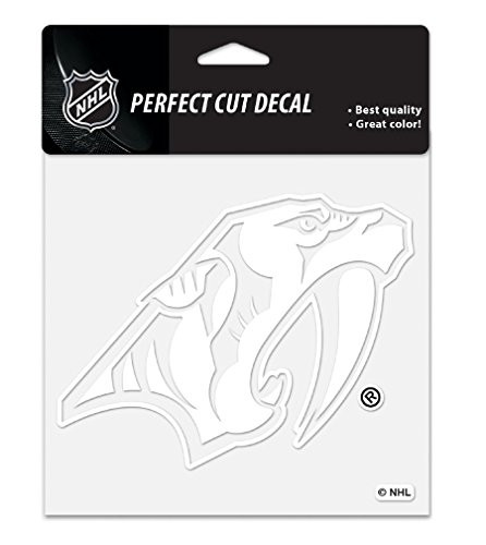WinCraft NHL Nashville Predators Logo 6" x 6" inch Outdoor White Decal