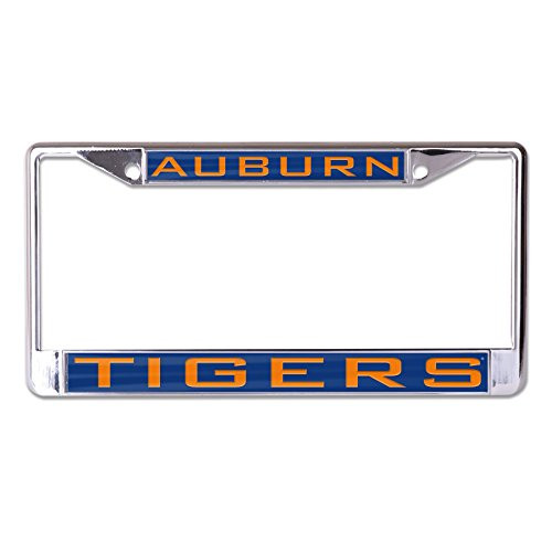 WinCraft NCAA Auburn Tigers Inlaid Metal License Plate Frame, 2-Tag Corners