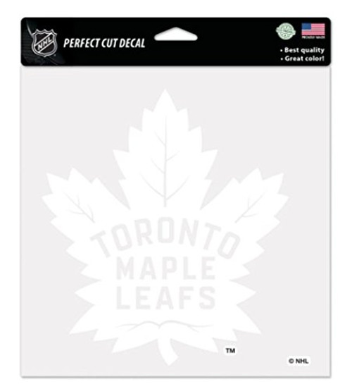 NHL Toronto Maple Leafs 8x8 Perfect Cut White Decal