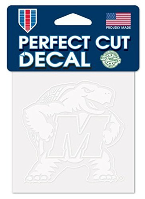 WinCraft NCAA University of Maryland Terrapins Logo 4" x 4" inch Outdoor White Decal