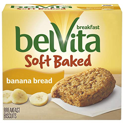 belVita Soft Baked Breakfast Biscuits, Banana Bread Flavor, 5 Packs (1 Biscuit Per Pack)