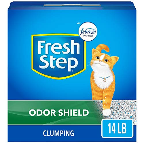 Fresh Step Odor Shield Scented Litter with The Power of Febreze, Clumping Cat Litter (Packaging May Vary)