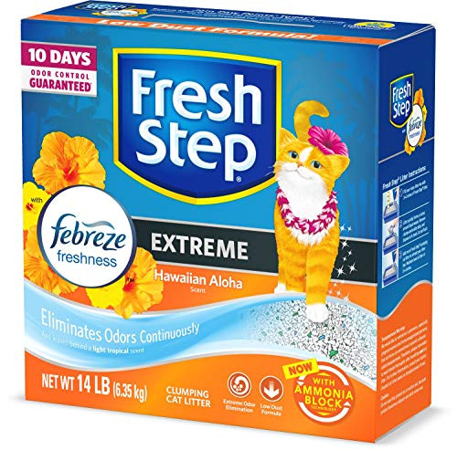 Fresh Step Scented Litter with the Power of Febreze, Clumping Cat Litter - Hawaiian Aloha, 14 Pounds, Model:31686
