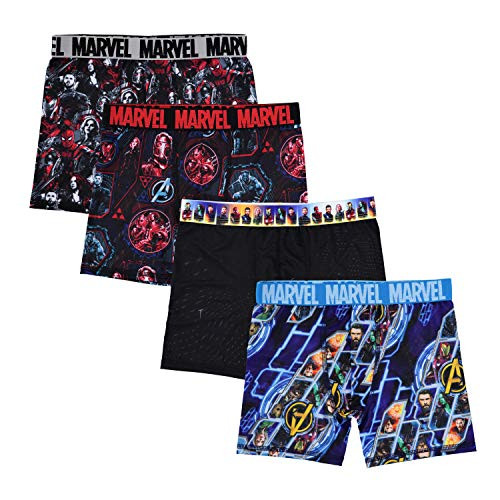 Marvel Boys' Big Avengers Athletic Boxer Brief, Avngr 4pk Ath B, 10