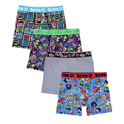 DC Comics Boys' Big Teen Titans Athletic Boxer Brief, Titanium, 6