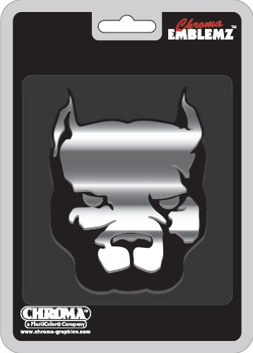 Chroma 9112 5" x 7" 'Pit Bull' Injection Molded Emblemz Decal
