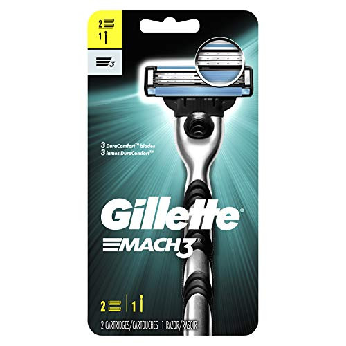 Gillette Mach3 Men's Razor Handle + 2 Blade Refills
