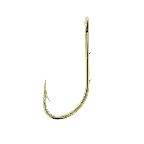 Eagle Claw 186A-2 Single Baitholder Hook, Size 2, Bronze Finish
