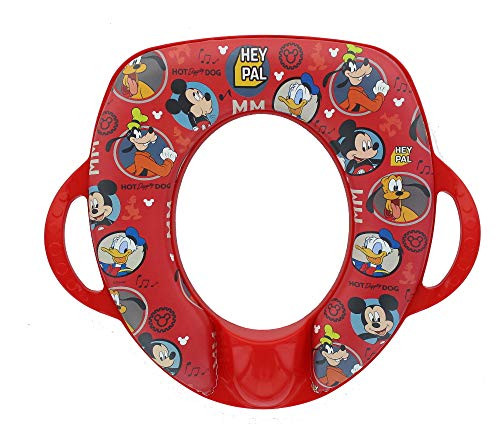 Mickey Mouse"Hey Pal" Potty Seat with Handles - Soft Toilet Seat - Easy Cleaning