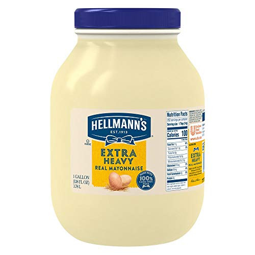 Hellmann's Extra Heavy Mayonnaise Jar Made with 100% Cage Free Eggs, Gluten Free, 1 gallon