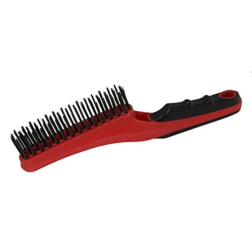 Warner 10486 Soft Grip 10" Steel Shoe Handle Wire Brush, 4x16 Row