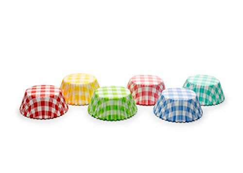 Fox Run 8015 Gingham Bake Cup Set, Standard, 300-Count, Multi-Color