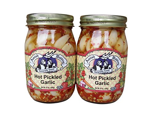 Amish Wedding Foods Hot Pickled Garlic 2 - 15 oz. Jars