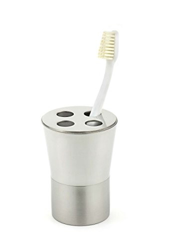 StainlessLUX 71186 Two-Tone Stainless Steel Toothbrush Holder - Fine Bath Accessory for Your Home