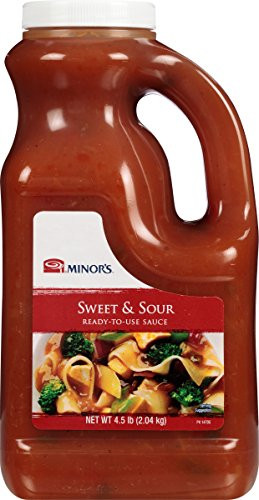 Minor's Sweet and Sour Sauce and Marinade, Authentic Bold Asian Flavor with Pineapple, 4 lb 8 oz Bulk Bottle