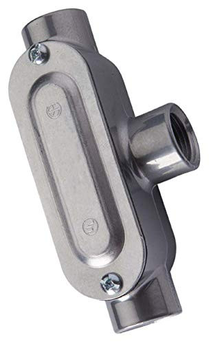 Halex, 1/2 in. Rigid Type T Threaded Conduit Body with Cover and Gasket , 58805, 1 per pack