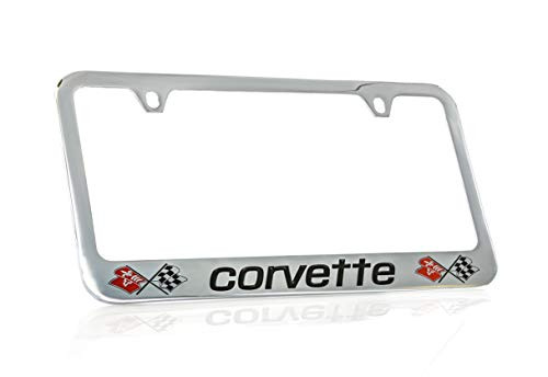 Chevrolet Corvette C3 Chrome Plated Metal License Plate Frame Holder