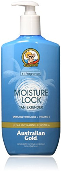 Australian Gold Moisture Lock Tan Extender Moisturizer Lotion, 16 Ounce | Enriched with Aloe & Vitamin E