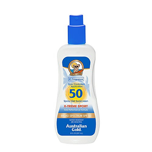 Australian Gold X-treme Sport Spray Gel Sunscreen SPF 50, 8 Ounce | Broad Spectrum | Water Resistant Australian Gold X-treme Sport Spray Gel Sunscreen SPF 50, 8 Ounce | Broad Spectrum | Water Resistant