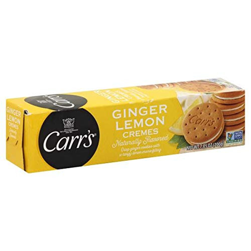 Carr's English Tea Cookies, Ginger Lemon Cremes, 3-Count, 7.05-Ounce Package