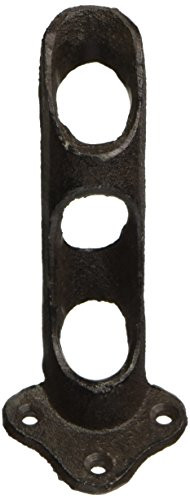 Abbott Collection Cast Iron Flag Pole Wall Holder, Brown (Small)
