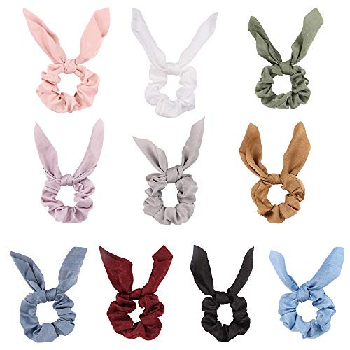 10 Packs Scrunchies for Hair, Taomoder Silk Hair Scrunchies for Women Hair Ties Bowknot Scrunchies for Hair Ponytail Holder Fashion Hair Scarf Scrunchie Bunny Ear Scrunchies 10 Packs Scrunchies for Hair, Taomoder Silk Hair Scrunchies for Women Hair Ties Bowknot Scrunchies for Hair Ponytail Holder Fashion Hair Scarf Scrunchie Bunny Ear Scrunchies