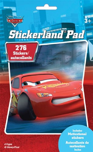 Sandylion DCR4SP2 4 Sheet Cars Stickerland Pad, Multicolor