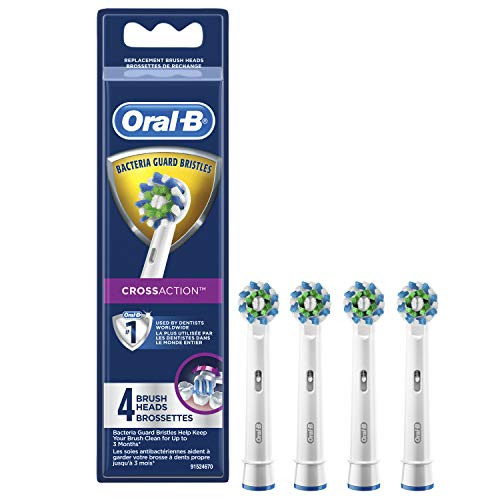 Oral-B CrossAction Electric Toothbrush Replacement Brush Heads Refill, 4ct (Packaging may vary)