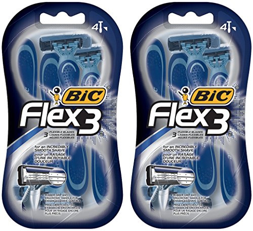 Bic Flex 3 men's shaver, 4 count (2 packs)