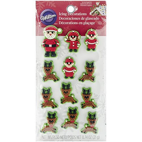 Wilton Christmas Santa and Elves Icing Decorations Wilton Christmas Santa and Elves Icing Decorations