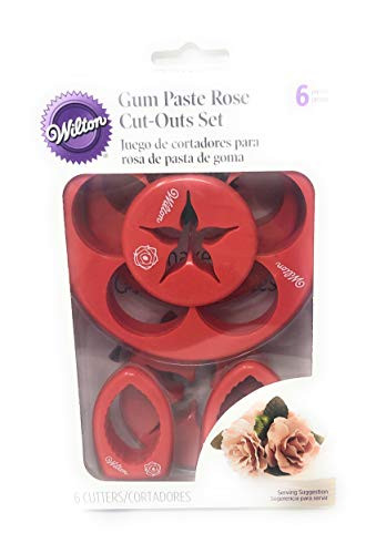 Wilton Rose Cut-Outs Set and Directions to Create with Gum Paste-6 cutters