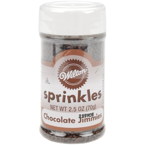 Wilton W710774 Sprinkles for Cake Decoration, 2.5-Ounce, Chocolate Jimmies