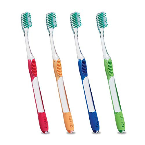 GUM Micro Tip Toothbrush, Compact Soft Bristles, Item 471 Professional Samples, 12 Count