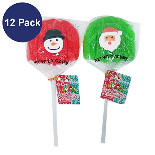Christmas Candy Lollipops Festive Ugly Sweater Suckers, Cute Stocking Stuffers, Gift Bag Fillers, Holiday Party Favors, Pack of 12