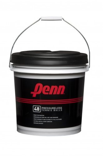 Penn Pressureless Tennis Balls - Non-Pressurized Training / Practice Tennis Balls - Reusable Bucket of 48