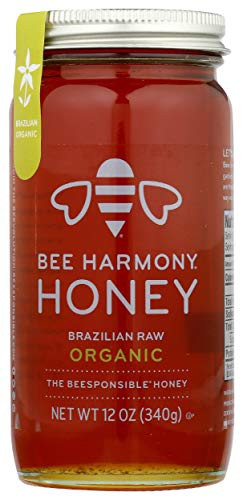 BEE HARMONY Organic Brazilian Raw Honey, 12 OZ