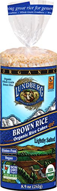 Lundberg Gluten-Free Brown Rice Organic Rice Cakes Lightly Salted -- 8.5 oz Lundberg Gluten-Free Brown Rice Organic Rice Cakes Lightly Salted -- 8.5 oz