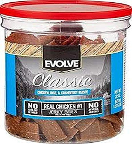 Evolve Classic Chicken, Rice & Cranberry Recipe Dog Treats, 22-Ounce Jar