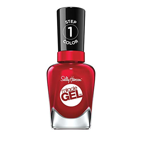 Sally Hansen Miracle Gel Nail Polish, Rhapsody Red, 0.5 Ounce