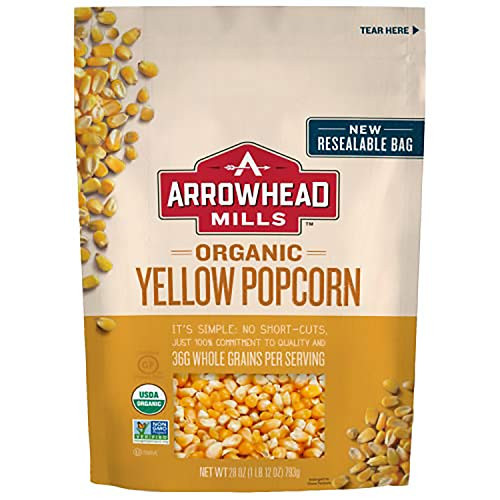 Arrowhead Mills Organic Yellow Popcorn, 28 oz. (Pack of 6)