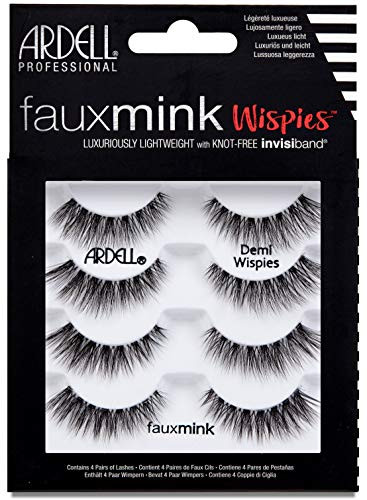 Ardell False Lashes Faux Mink Demi Wispies Multipack, 1 pk x 4 pairs