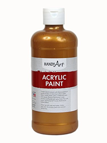 Handy Art Student Acrylic Paint 16 ounce, Metallic Treasure Gold