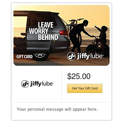 Jiffy Lube Leave Worry Behind Gift Cards - E-mail Delivery