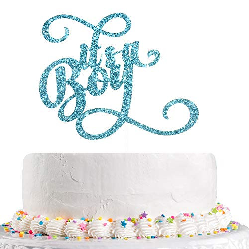 Blue Glitter It's a Boy Cake Topper for Baby Shower, Baby Boy 1st 2nd 3rd Birthday Cake Topper, Gender Reveal Little Man Birthday Party Decoration Supplies Blue Glitter It's a Boy Cake Topper for Baby Shower, Baby Boy 1st 2nd 3rd Birthday Cake Topper, Gender Reveal Little Man Birthday Party Decoration Supplies