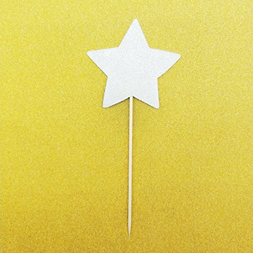 TooMeeCrafts Double Sided Silver Star Cake Topper Silver Glitter Star Wand Cake Topper Cupcake Topper Wedding Cupcake Toppers Set of 12 TooMeeCrafts Double Sided Silver Star Cake Topper Silver Glitter Star Wand Cake Topper Cupcake Topper Wedding Cupcake Toppers Set of 12