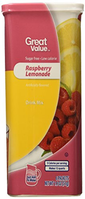 Great Value Raspberry Lemonade Drink Mix, 1.8 Oz - 6 Packets (Pack of 2) Great Value Raspberry Lemonade Drink Mix, 1.8 Oz - 6 Packets (Pack of 2)