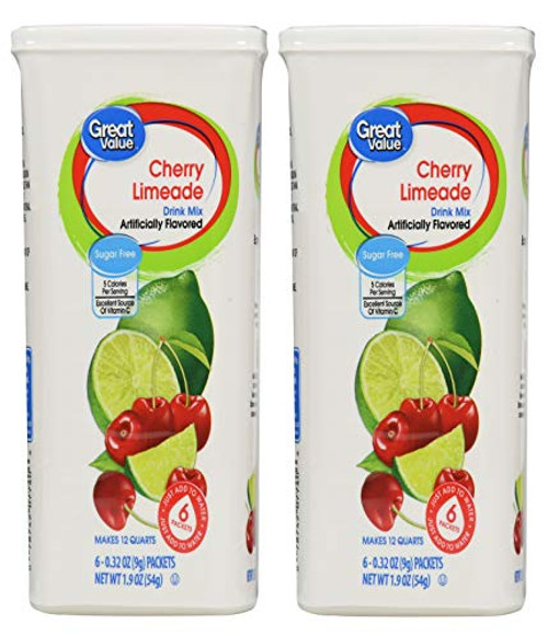 Great Value: Cherry Limeade Drink Mix, 1.9 Oz - 6 Packets (Pack of 2) Great Value: Cherry Limeade Drink Mix, 1.9 Oz - 6 Packets (Pack of 2)