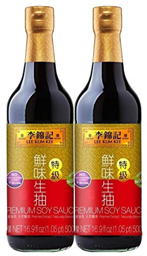 Lee Kum Kee Premium Soy Sauce, 16.9-Ounce Bottle (Pack of 2)