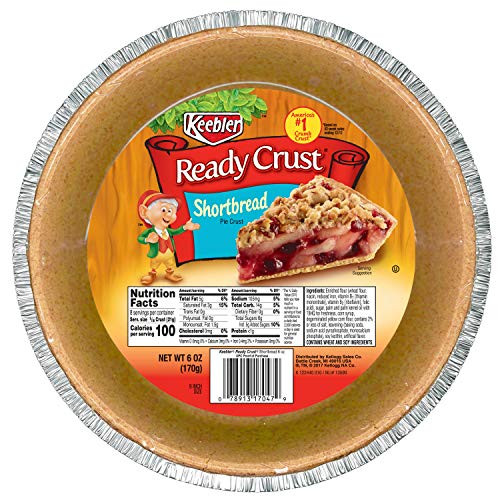 Keebler Ready Crust,Pie Crust, Shortbread, No-Bake, Ready to Use, Bulk Size, 72 oz (Pack of 12, 6 oz crusts)